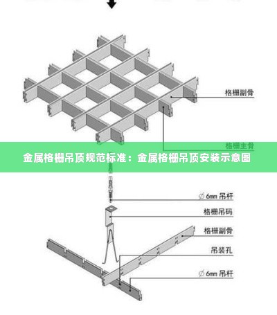 金属格栅吊顶规范标准:金属格栅吊顶安装示意图