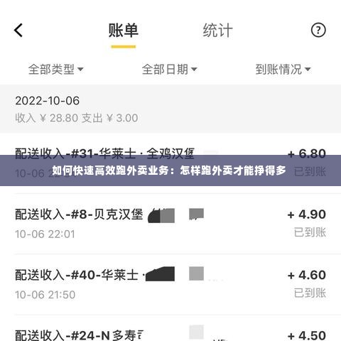 如何快速高效跑外卖业务：怎样跑外卖才能挣得多 