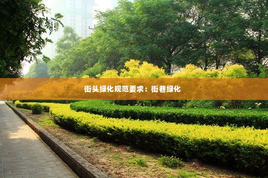 街头绿化规范要求:街巷绿化