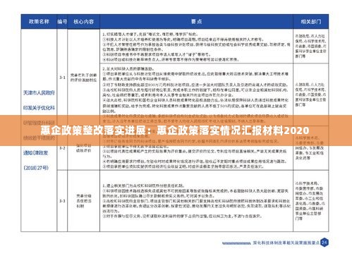 惠企政策整改落实进展：惠企政策落实情况汇报材料2020 