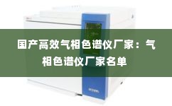 国产高效气相色谱仪厂家:气相色谱仪厂家名单