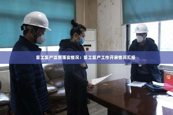 复工复产监督落实情况:复工复产工作开展情况汇报