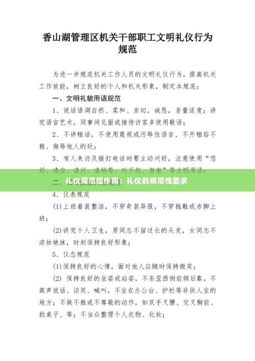 礼仪规范操作用:礼仪的规范性要求
