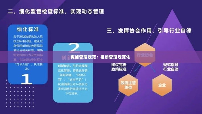 更加管理规范：推动管理规范化 