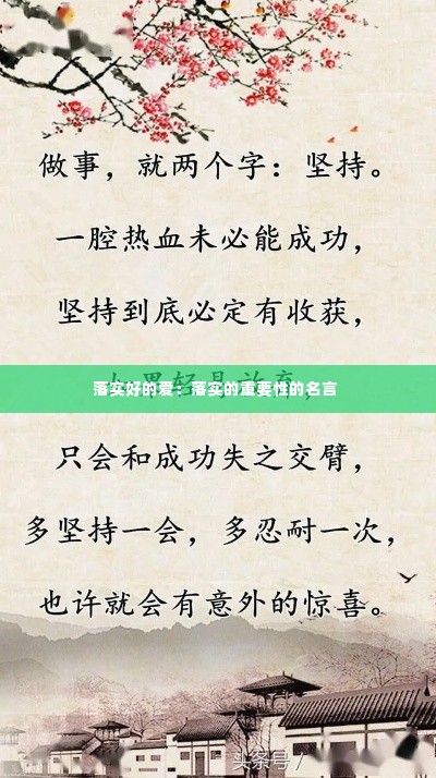 落实好的爱：落实的重要性的名言 