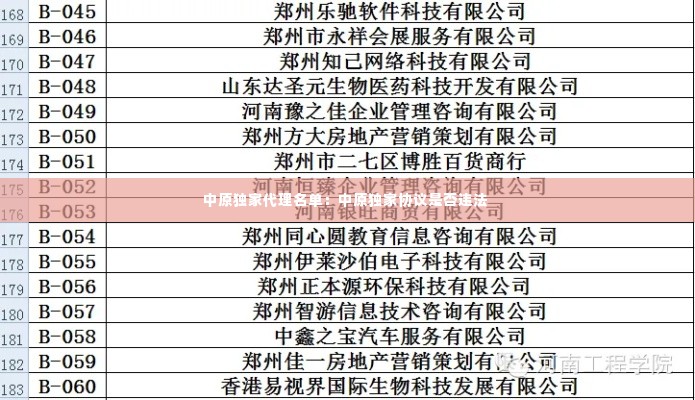 中原独家代理名单:中原独家协议是否违法