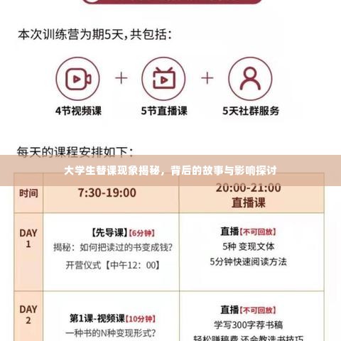 大学生替课现象揭秘,背后的故事与影响探讨