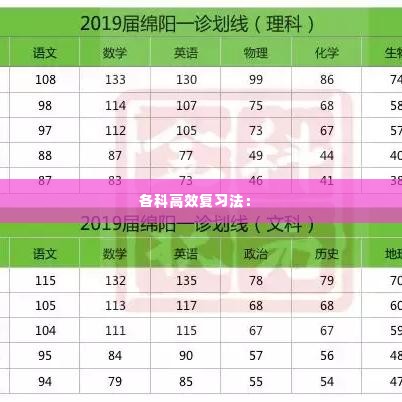各科高效复习法： 