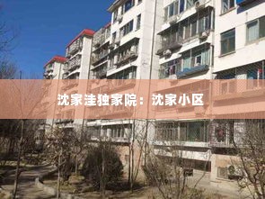 沈家洼独家院：沈家小区 