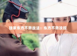 独家东方不败战法：东方不败攻控 