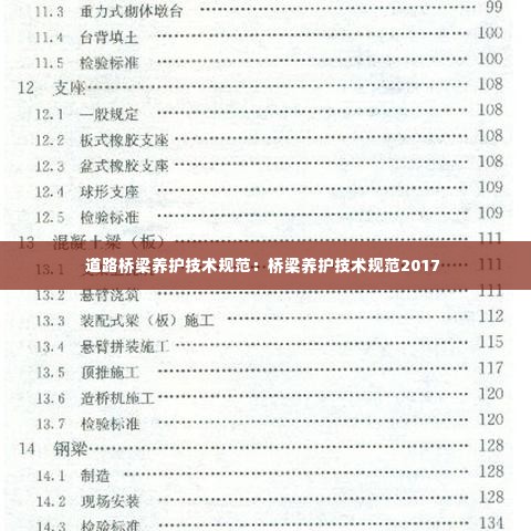 道路桥梁养护技术规范:桥梁养护技术规范2017