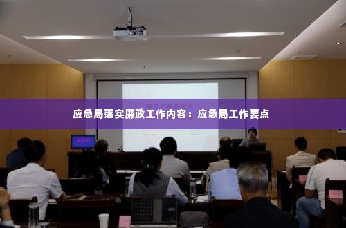 应急局落实廉政工作内容:应急局工作要点