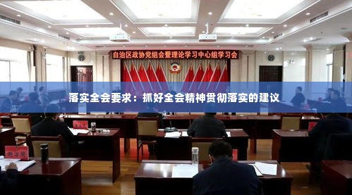 落实全会要求:抓好全会精神贯彻落实的建议
