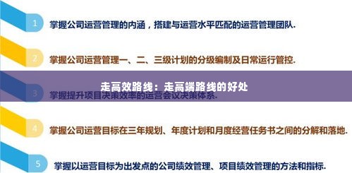 走高效路线：走高端路线的好处 