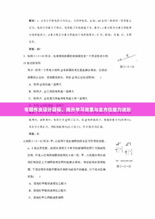 专题作业设计目标，提升学习效果与全方位能力进阶