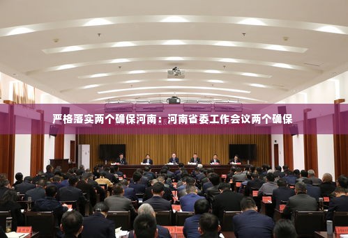 严格落实两个确保河南：河南省委工作会议两个确保 