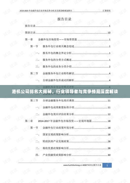 港机公司排名大揭秘,行业领导者与竞争格局深度解读