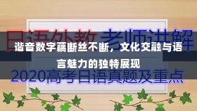 谐音数字藕断丝不断,文化交融与语言魅力的独特展现