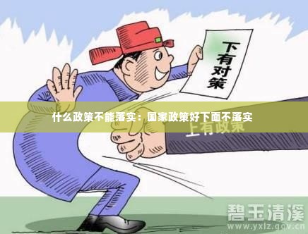 什么政策不能落实:国家政策好下面不落实
