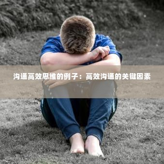 沟通高效思维的例子:高效沟通的关键因素