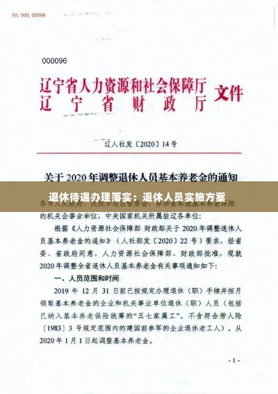退休待遇办理落实:退休人员实施方案