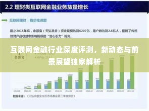 互联网金融行业深度评测,新动态与前景展望独家解析