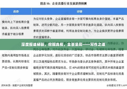 深度报道秘籍,挖掘真相,全景呈现——写作之道