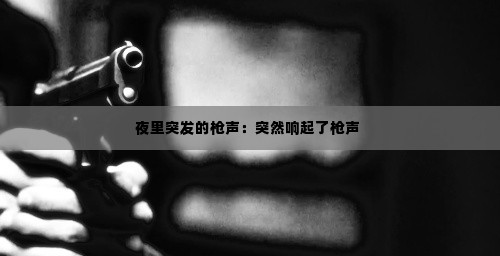 夜里突发的枪声:突然响起了枪声