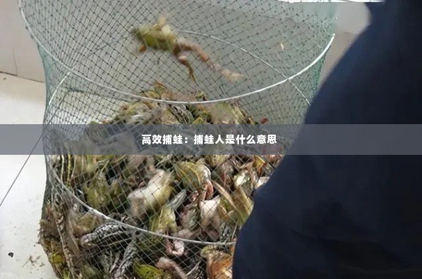 高效捕蛙：捕蛙人是什么意思 