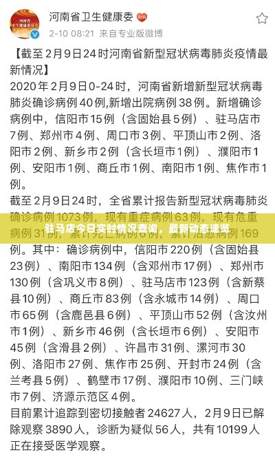 驻马店今日实时情况查询,最新动态速览