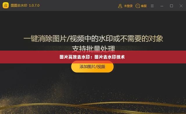 图片高效去水印:图片去水印技术