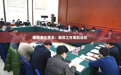 整改重在落实:整改工作落到实处