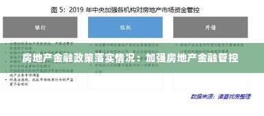 房地产金融政策落实情况:加强房地产金融管控
