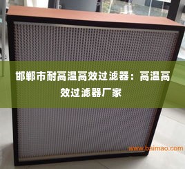 邯郸市耐高温高效过滤器:高温高效过滤器厂家