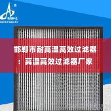 邯郸市耐高温高效过滤器:高温高效过滤器厂家
