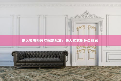 走入式衣柜尺寸规范标准:走入式衣柜什么意思
