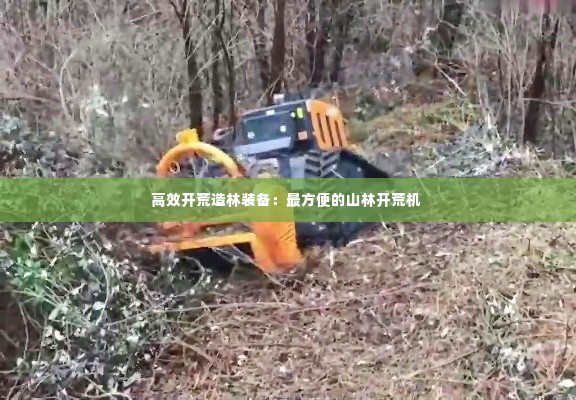 高效开荒造林装备：最方便的山林开荒机 