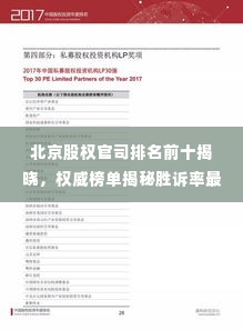 北京股权官司排名前十揭晓,权威榜单揭秘胜诉率最高的十大律师事务所