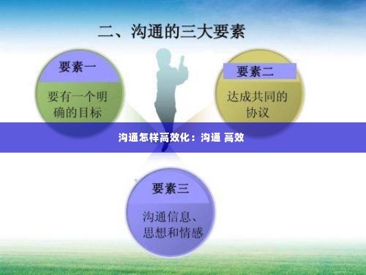 沟通怎样高效化:沟通 高效