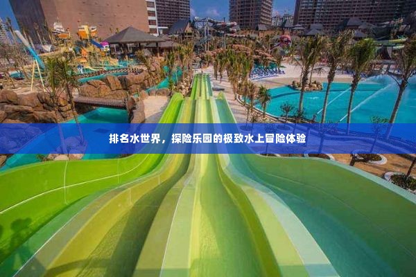 排名水世界，探险乐园的极致水上冒险体验