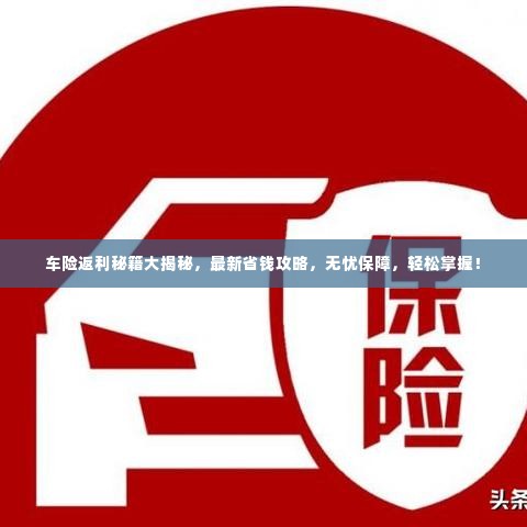 车险返利秘籍大揭秘,最新省钱攻略,无忧保障,轻松掌握!