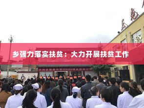 乡强力落实扶贫:大力开展扶贫工作