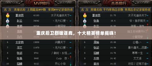 重庆后卫群雄逐鹿,十大精英榜单揭晓!