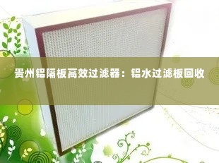 贵州铝隔板高效过滤器:铝水过滤板回收