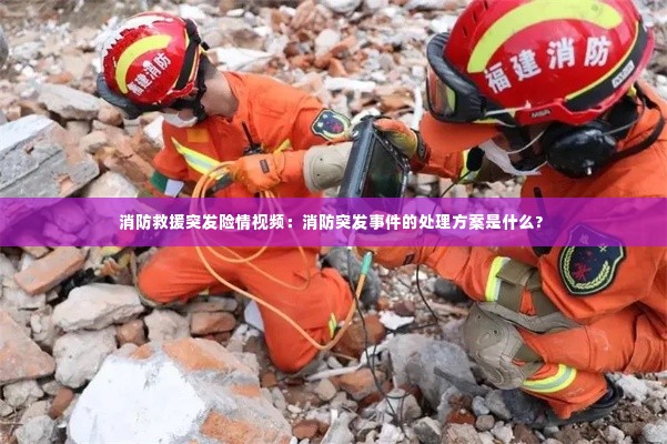 消防救援突发险情视频：消防突发事件的处理方案是什么? 