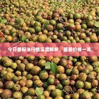 今日茶籽油行情深度解析,最新价格一览
