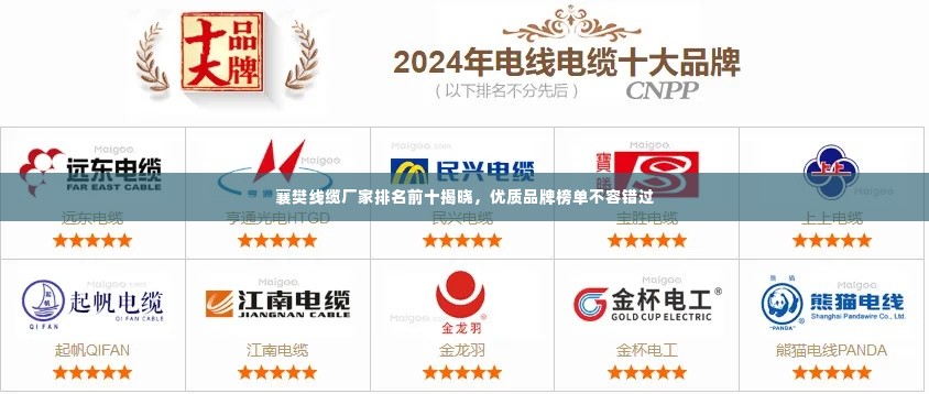 襄樊线缆厂家排名前十揭晓，优质品牌榜单不容错过