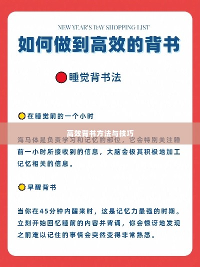 高效背书方法与技巧