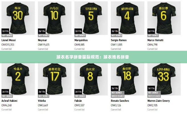 球衣名字拼音国际规范:球衣姓名拼音