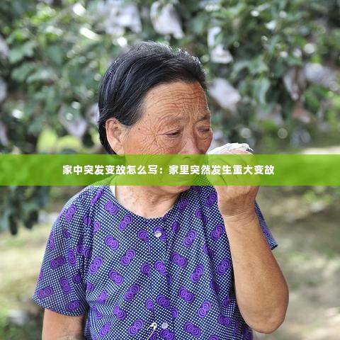 家中突发变故怎么写:家里突然发生重大变故